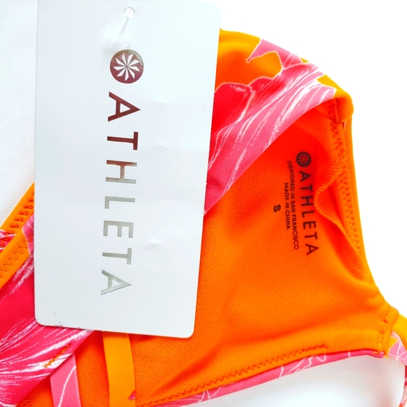 Athleta Size S Tangerine Strappy Sports Bra - Picture 4 of 5